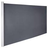 Retractable Patio Privacy Screen, Gray