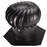 14 in. Black Aluminum Wind Turbine