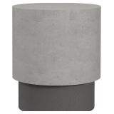 HOMCOM Concrete Finish Round Outdoor End Table