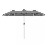 13 ft. Steel Market Solar LED Umbrella