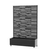 72" x 35" x 16" Black Metal Planter w/ Trellis