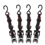 (2) Husky 1 in. x 12 ft. Ratchet Tie-Down (4-Pack