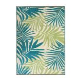 Hawaii Green 5 ft x 7 ft Modern Floral Rug