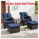 Wicker Patio Ottoman