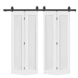 72x80 1-Panel Shaker White Door Kit