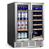 24" DualZone Wine & Can Cooler