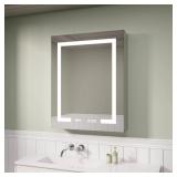 24x30 Aluminum Medicine Cabinet with Clock
