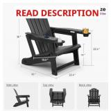 PURPLE LEAF Adirondack Chair Set with Holders