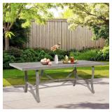 Ellis 84x40 Aluminum Table with Umbrella