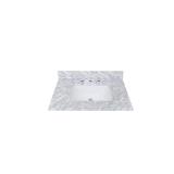 31 in. W Marble White Sink Vanity Top