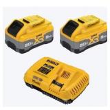 DEWALT 20V 2-Pack 8Ah Battery/Charger