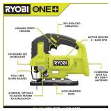 RYOBI ONE+ 18V Jig Saw (Tool Only)