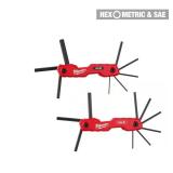17-Key Folding Hex Key Sets - SAE/Metric