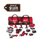 Milwaukee M18 18V Cordless 8-Tool Kit +3 Batt