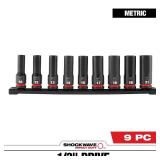 Milwaukee SHOCKWAVE 1/2 Drive Socket Set (9)