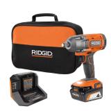 RIDGID 18V Cordless 1/2 in. Impact Wrench Kit, Mi