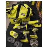 Ryobi 18v 6 Tool Combo Kit, Missing Battery