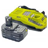 Ryobi P108 18V 4.0Ah Battery & P117 Charger