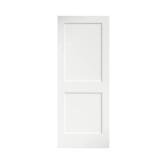36x80x1-3/8 Shaker White Primed 2-Panel Door