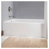 Elmbrook 60x32 in. Soaking Bathtub, LHD White