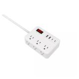 8 ft. 6-Outlet Surge Protector, USB-A/C, White