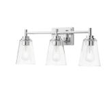 Wakefield 22 in. 3-Light Chrome Vanity Light