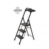 Pro-Grade Steel Project Ladder, 300 lb Load