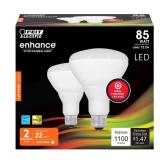 Feit Enhance BR30 LED Bulb 85W Eq 2 pk