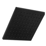 Matte Black 1-Spray 8.8" Wall Shower Head
