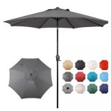 9 ft. Round 8-Rib Steel Market Patio Umbrella