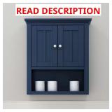 (Damaged) Fremont 23 in. Bath Wall Cabinet Navy B