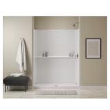 Sterling Traverse 60in Shower Back Wall White