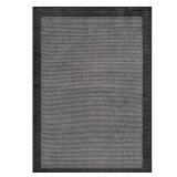 Modern Geometric Stripe Area Rug 4x6 ft Gray