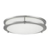 Flaxmere 14 in. Brushed Nickel LED Flush Mount