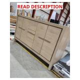 Vanity NO TOP aprox 34.5"x59.5"x20" has damage