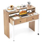 39.5 in Extendable Desk with 2 Drawers