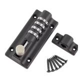 4 in. Black Combination Lock Barrel Bolt