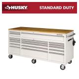 72 in. W Gloss White Mobile Workbench Chest