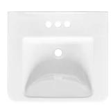 Fiona 7.28 in. Sink Basin in White missing pedest