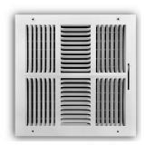 (7) 12 x 12 in. 4-Way Steel Register, White