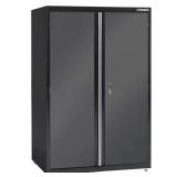 (Damaged) 3-Shelf Welded Steel Cabinet Black/Gray