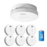 10 Years Battery Smoke Detector, UL217, 6-Pack