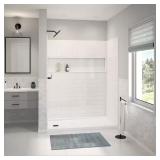 Bootz NexTile Alcove Tile Shower Kit White