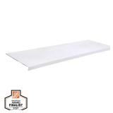 4 ft. x 16 in. Decorative Shelf Cover - White