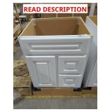 24" x 21-1/4" x 34.5" White Base Cabinet