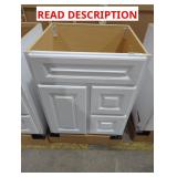 24" x 21-1/4" x 34.5" White Base Cabinet