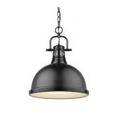 Duncan One Light Pendant Matte Black