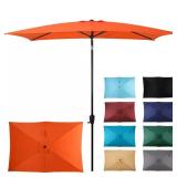 Rectangular Orange Patio Umbrella