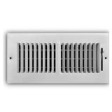 10 in. x 4 in. 2-Way Steel Register, White