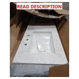 60" double sink marble top